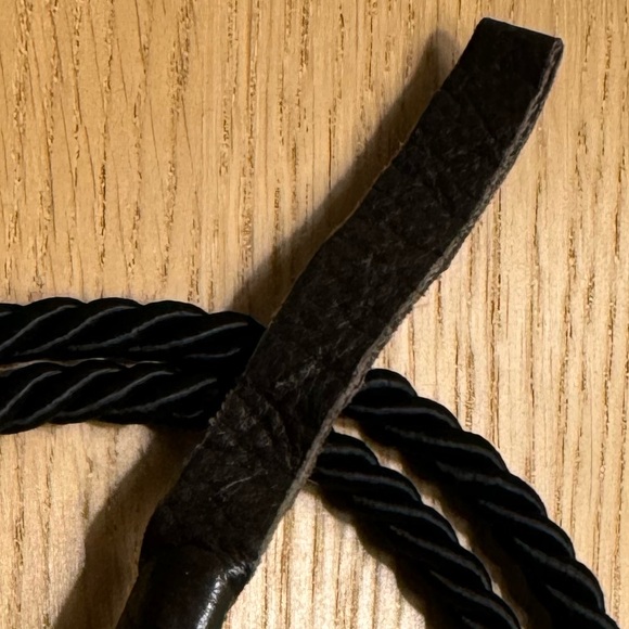 Genuine Leather Satin Twist Gold Belt - Picture 3 of 4